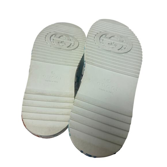 Gucci Embroidered Logo Platform Slide Sandals Sz. 39 (US 9) - Picture 7 of 11
